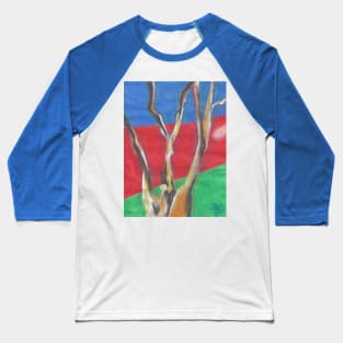 abstract art dry tree multicolor original ilustration Baseball T-Shirt